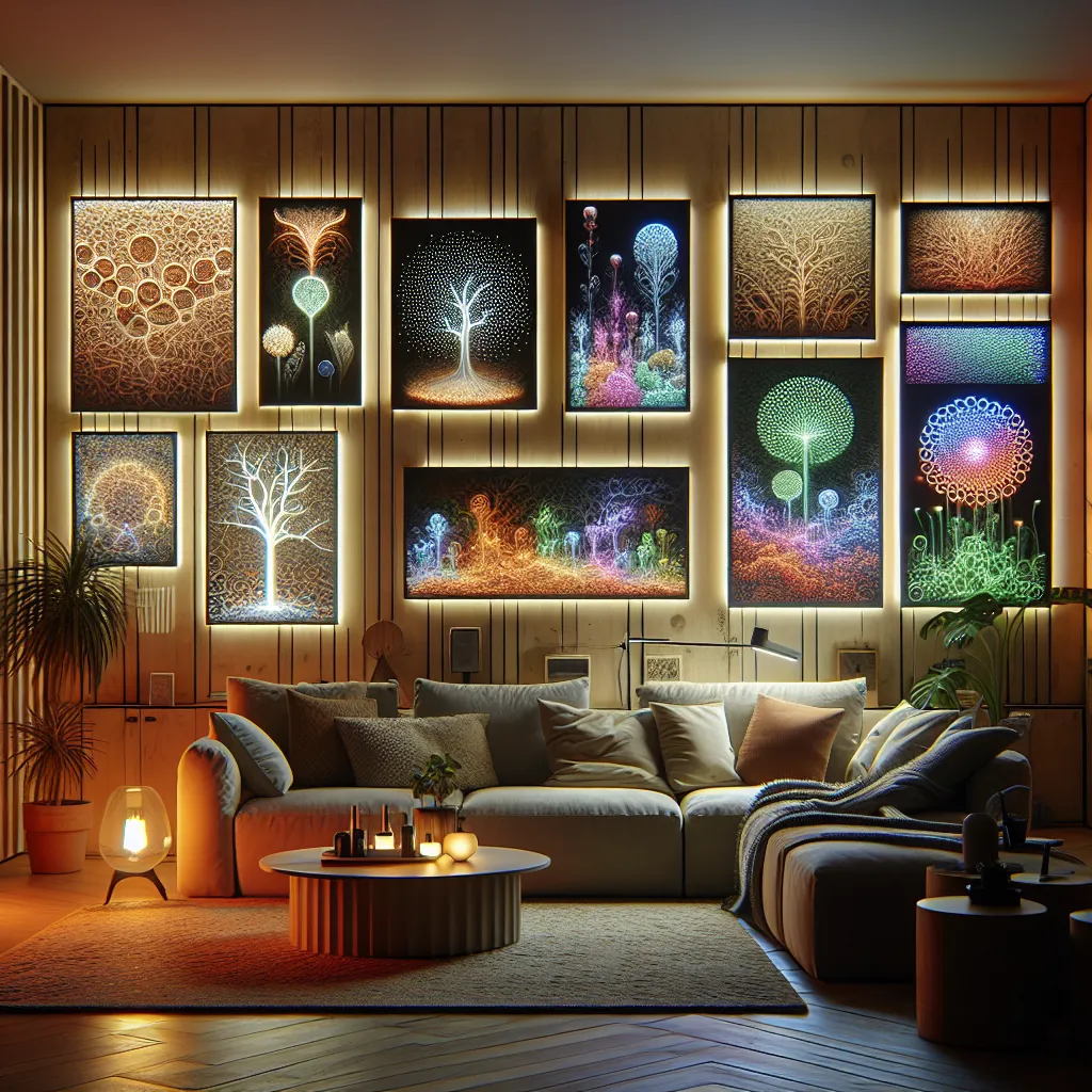 Podświetl swój salon nietypowymi obrazami LED
